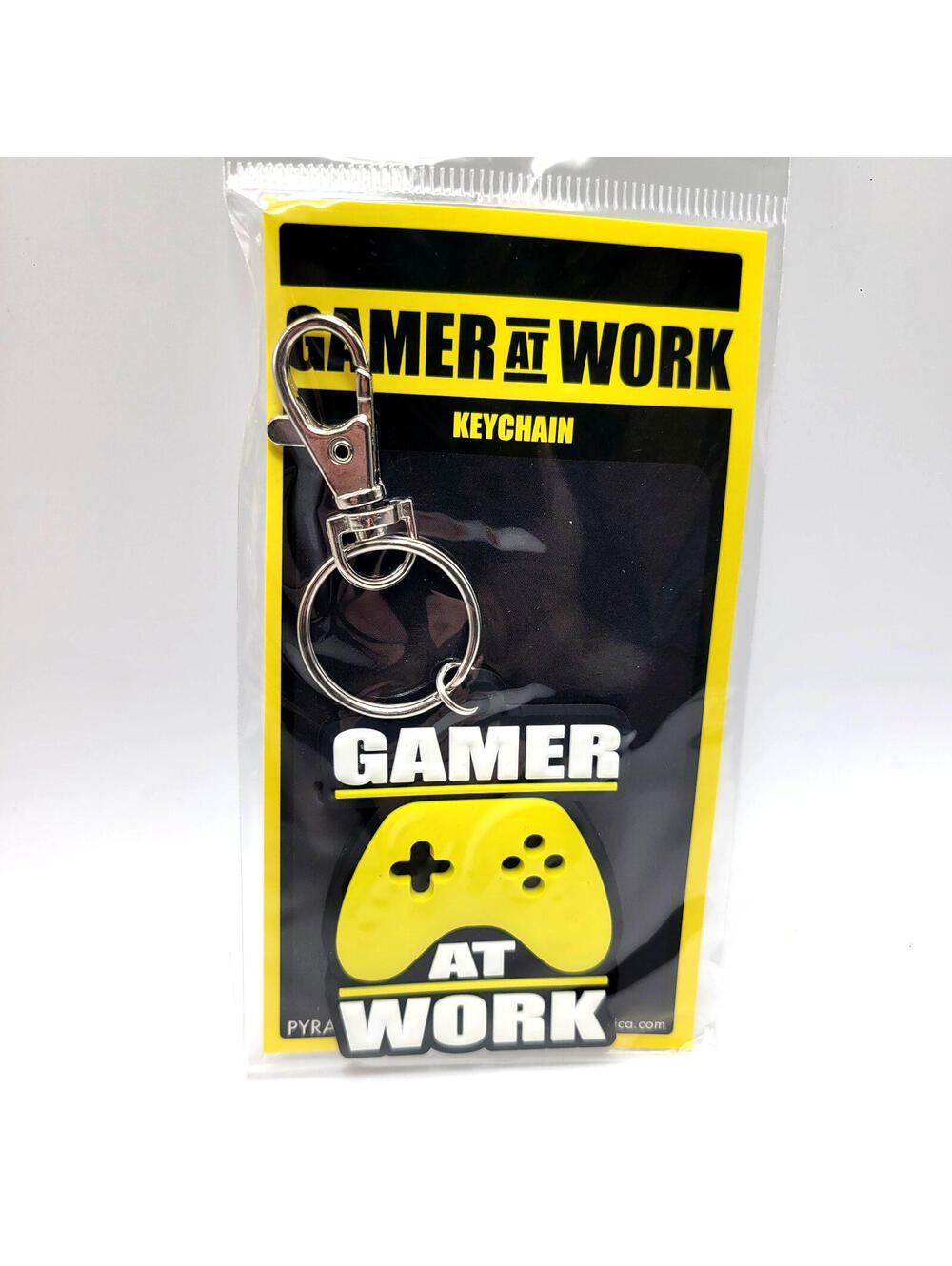 Gamer At Work Keychain - Classic Video Game Themed - New